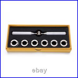 Watch Back Case Cover Opener Removal Set Wrench + 6 Dies Part Watch Repair Tools