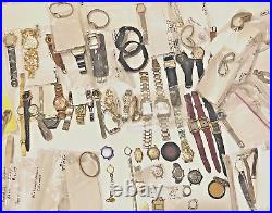 Watch LOT Huge 16 LBS + Vintage to Modern QUARTZ MECHANICAL Wear Repair Parts
