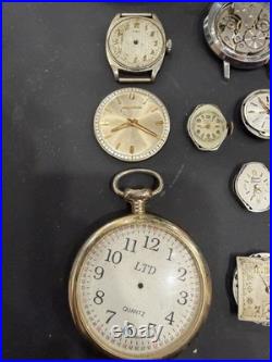 Watch Lot Movements Dials Parts Repair Bulova Elgin Waltham Accutron
