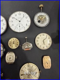 Watch Lot Movements Dials Parts Repair Bulova Elgin Waltham Accutron