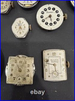 Watch Lot Movements Dials Parts Repair Bulova Elgin Waltham Accutron