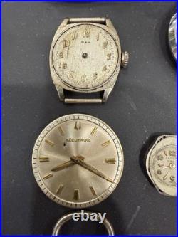 Watch Lot Movements Dials Parts Repair Bulova Elgin Waltham Accutron