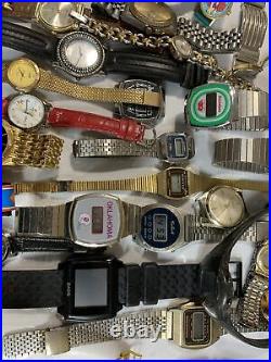 Watch Lot of 50 Watches Parts Or Repair Some Need Batteries