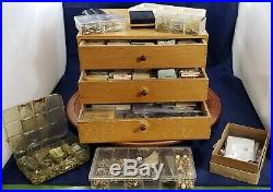 Watch Repair Lot Vintage Dovetailed Case Tools 200+ Crystals Other Parts