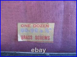 Watch Repair Parts Brass/Metal Screw Assortment in Vintage 40 Compartment Box