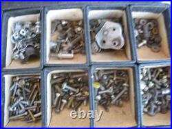 Watch Repair Parts Brass/Metal Screw Assortment in Vintage 40 Compartment Box
