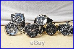 Watch lot of 6 Men's Invicta & Swiss Legend Watches, AS IS for PARTS or REPAIR