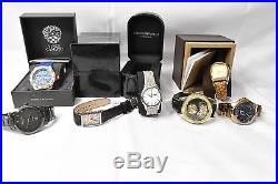 Watch lot of Luxury Watches, Armani, Tommy Fossil, AS IS for PARTS or REPAIR
