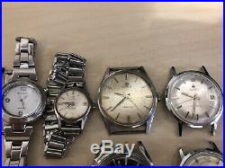Watch lot sold AS IS for parts or repair Tissot, Seiko, Citizen, Timex, & more