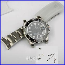 Watch repair parts for 116610 black submariner watch case kit FIT 2836 movement