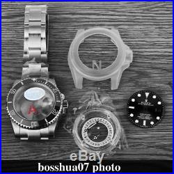 Watch repair parts for black submariner watch case kit FIT 2836 movement 116600
