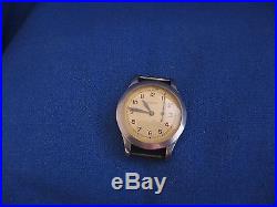 Watchmaker Estate LeCoultre Mens 17j Military Style Watch for parts or repair