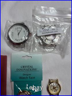 Watchmaker Lot 85 Watch Heads Cases Quartz Parts Repair Silver Spoon Geneva