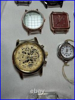 Watchmaker Lot 85 Watch Heads Cases Quartz Parts Repair Silver Spoon Geneva