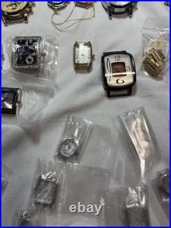 Watchmaker Lot 85 Watch Heads Cases Quartz Parts Repair Silver Spoon Geneva