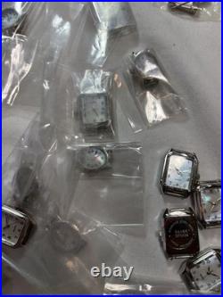 Watchmaker Lot 85 Watch Heads Cases Quartz Parts Repair Silver Spoon Geneva