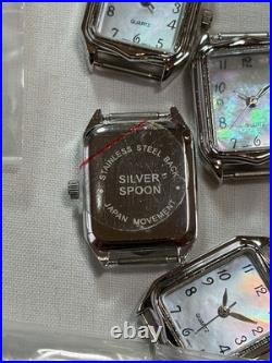 Watchmaker Lot 85 Watch Heads Cases Quartz Parts Repair Silver Spoon Geneva