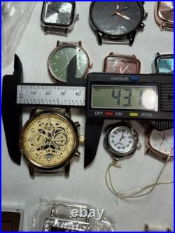 Watchmaker Lot 85 Watch Heads Cases Quartz Parts Repair Silver Spoon Geneva