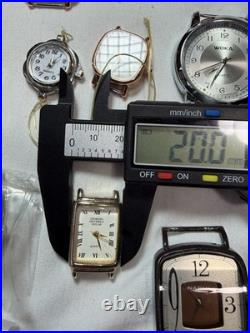 Watchmaker Lot 85 Watch Heads Cases Quartz Parts Repair Silver Spoon Geneva