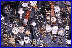 Wholesale Lot of 80+ Mixed Brands of Unclaimed Watch Repair Inventory For Parts