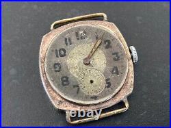 Wintex RWC (Rolex) Gents Gold Filled Trench Watch 1910s/20s Parts/Repair