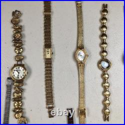 Women Parts & Repair Only Watch Lot Gold Tone Dainty Vintage NOT WORKING