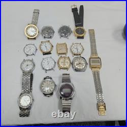 Wrist Watch Lot for Parts Repair Battery/Mechanical Mens Timex 16 Piece