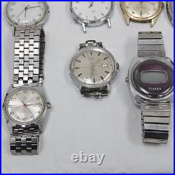 Wrist Watch Lot for Parts Repair Battery/Mechanical Mens Timex 16 Piece