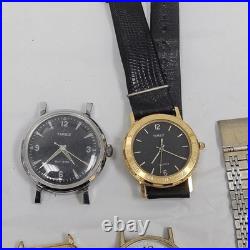 Wrist Watch Lot for Parts Repair Battery/Mechanical Mens Timex 16 Piece