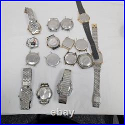 Wrist Watch Lot for Parts Repair Battery/Mechanical Mens Timex 16 Piece
