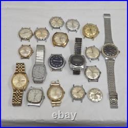 Wrist Watch Lot for Parts Repair Battery/Mechanical Mens Timex 18 Piece