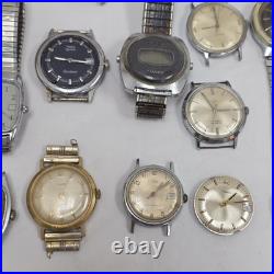 Wrist Watch Lot for Parts Repair Battery/Mechanical Mens Timex 18 Piece