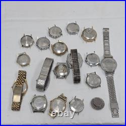 Wrist Watch Lot for Parts Repair Battery/Mechanical Mens Timex 18 Piece