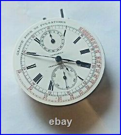 Xfine Longines Chronograph Pocket Watch Movement Caliber 19.73 Repair Or Parts