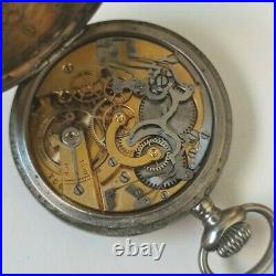 Xfine Unbranded Swiss Pocket Watch Working Chronograph For Repair/parts