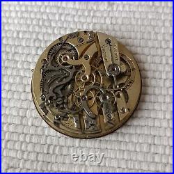 Xfine Union Horlogere Pocket Watch Stem At 3 Chronograph Movement Repair/parts