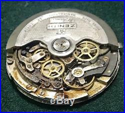 ZENITH Chronograph CAL 4000 AUTOMATIC MOVEMENT FOR PARTS REPAIR non working