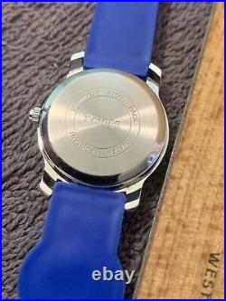 Zeiger Wrist Watch Unique Sports Themed Vinyl Band Colorful. Parts Or Repair! 