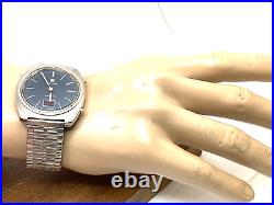 Zenith Men's Watch Vintage Swiss Quartz 532 7706 Blue Dial FOR REPAIR PARTS