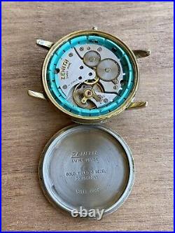 Zenith Oversize Cal 2542 C Original Gray Dial For Parts Repair Watch Vintage