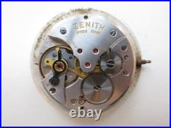 Zenith cal. 2552C Swiss manual wind watch movement & dial runs needs repair